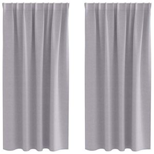 vidaXL Perdele Opaque cu Inel 2 buc. Gri Metalic 175 x 140 cm