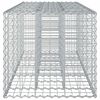 vidaXL Pat ridicat din gabion Argintiu 180 x 60 x 55 cm