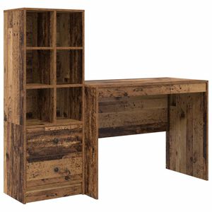 vidaXL Birou Lemn vechi 145.5 x 50 x 127 cm 2 buc.