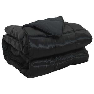 vidaXL Duvet complet pe tot parcursul anului Negru 200 x 135 cm