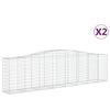 vidaXL Coșuri gabion arcuite 2 buc, 400x50x100/120 cm fier galvanizat