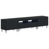 vidaXL Dulap TV LED cu 5 piese Negru Lemn prelucrat