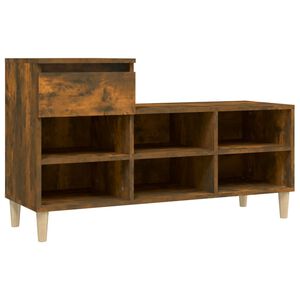 vidaXL Pantofar, stejar fumuriu, 102x36x60 cm, lemn prelucrat