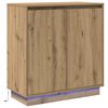 vidaXL Bufet LED Stejar Artizanal 71 x 34,5 x 75 cm Lemn compozit