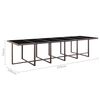 vidaXL Set mobilier de exterior cu perne, 17 piese, maro, poliratan