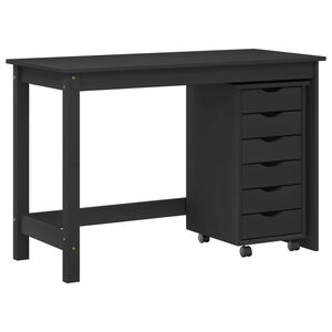 vidaXL Set birou și cabinet mobil MOSS 2 buc. Negru