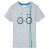 Tricou pentru copii cu m&acirc;neci scurte, gri, 140