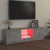 vidaXL Comodă TV cu lumini LED, gri beton, 120x30x36 cm