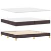 vidaXL Pat boxspring cu saltea Maro &icirc;nchis 200 x 200 cm țesătură