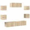 vidaXL Set dulapuri TV, 7 piese, stejar sonoma, lemn prelucrat