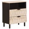 vidaXL Dulap de noapte Alb 50 x 33 x 62 cm Lemn de mango solid