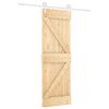 vidaXL Ușă glisantă Natural și Alb 70 x 210 cm Lemn de Pin Solid