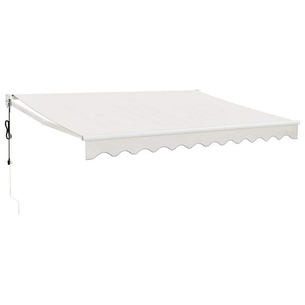 vidaXL Copertină retractabilă automată, crem, 3x2,5 m