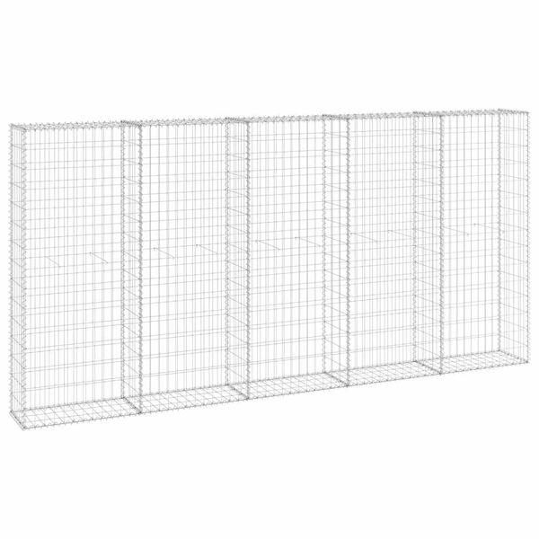 vidaXL Perete gabion cu capace, 300 x 30 x 150 cm, oțel galvanizat