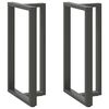 vidaXL Picioare de masă de bar &icirc;n formă de T, 2 buc., antracit, 60x35x(110-111) cm, oțel