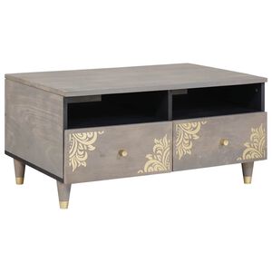 vidaXL Masă de cafea cu sertar Gri 80 x 54 x 40 cm Lemn de mango solid