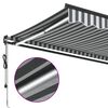 vidaXL Copertină retractabilă automat LED-uri antracit/alb 350x250 cm