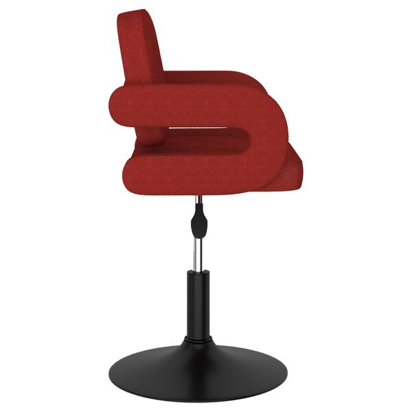 vidaXL Scaun de bucătărie pivotant, roșu vin, material textil