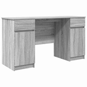 vidaXL Birou sonoma gri Lemn prelucrat 140 x 49 x 76 cm