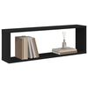 vidaXL Rafturi de perete cub 4 buc. negru 80x15x26,5 cm lemn prelucrat