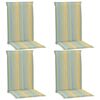 vidaXL Perne scaun grădină, imprimeu, 4 buc., multicolor, 120x50x3 cm