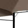 vidaXL Pavilion extinsii duble acoperiș gri taupe 3x3x2,75 m 180 g/m²