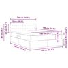 vidaXL Pat cu saltea și LED cu saltea Creme 140 x 190 cm țesătură