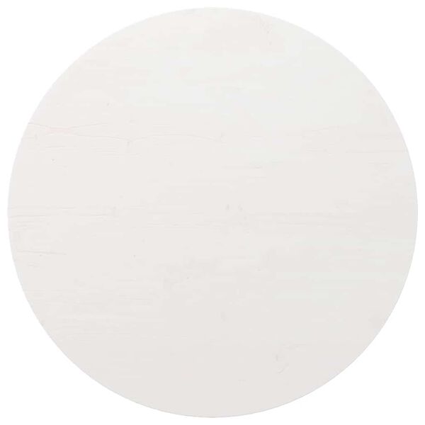 vidaXL Blat de masă, alb, Ø80x2,5 cm, lemn masiv de pin
