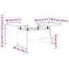 vidaXL Masă de cafea Stejar Artizanal 102 x 50,5 x 46,5 cm