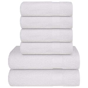 vidaXL Set prosoape FROGN 6 piese, alb, 360 g/m&sup2;
