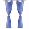 vidaXL Draperii din voal, 2 buc., 140 x 225 cm, albastru regal