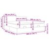 vidaXL Cadru de pat otoman cu saltele crem 200x200cm stofa