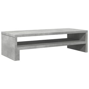 vidaXL Suport de monitor, gri beton, 54x22x15 cm, lemn prelucrat