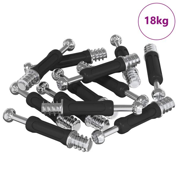 vidaXL Șurub pentru &Icirc;ncuietoare Cam 4000 pcs Argintiu și Negru Metal