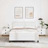 vidaXL Pat cu arcuri cu saltea Alb 140 x 200 cm Piele artificială