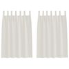 vidaXL Cortină din Voile cu perdele 2 pcs Crem 140 x 140 cm Poliester