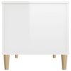 vidaXL Măsuță de cafea, alb extralucios, 90x44,5x45 cm, lemn compozit