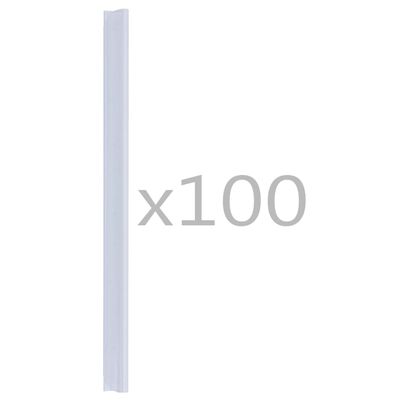 vidaXL Cleme fixare fâșii de gard, 100 buc., PVC, transparent