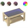 vidaXL Măsuță de cafea cu LED stejar sonoma 93x53x45 cm lemn prelucrat