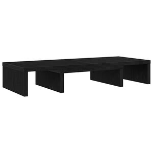 vidaXL Suport monitor reglabil, stejar negru, 60x24x10,5 cm, lemn prelucrat