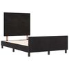 vidaXL Pat cu arcuri cu headboard Negru 120 x 190 cm Catifea