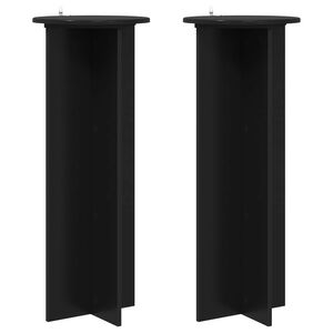 vidaXL Suport pentru plante 2 buc. Negru &Oslash;40 x 100 cm Lemn prelucrat