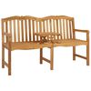 vidaXL Bancă din lemn sculptată manual cu flori 155 x 60 x 94 cm