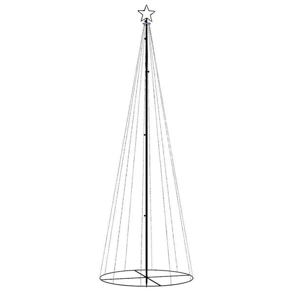 vidaXL Brad de Crăciun conic, 310 LED-uri, multicolor, 100x300 cm