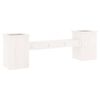 vidaXL Jardinieră bancă, alb, 184,5x39,5x56,5 cm, lemn masiv de pin