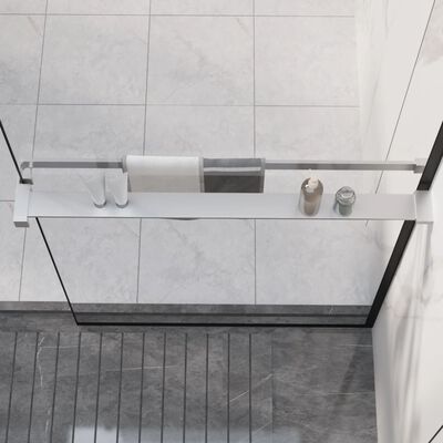 vidaXL Raft de duș pentru perete cabină de duș, crom, 80 cm, aluminiu