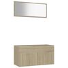 vidaXL Set mobilier baie, 2 piese, stejar Sonoma, PAL