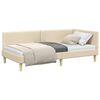 vidaXL Cadru de pat colțar cu headboard Crem 90 cm x 200 cm Catifea