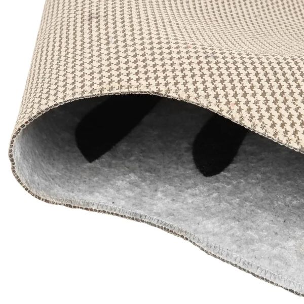 vidaXL Covor alb-negru, 120x170 cm, model zebră lavabil anti-alunecare