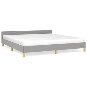 vidaXL Cadru de pat fără saltea, gri deschis, 160x200 cm, textil